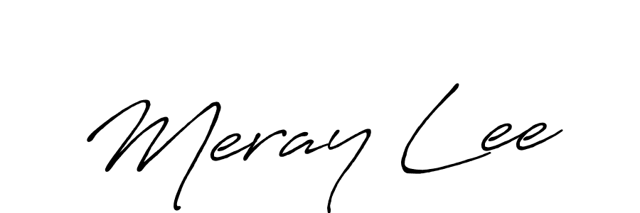 Use a signature maker to create a handwritten signature online. With this signature software, you can design (Antro_Vectra_Bolder) your own signature for name Meray Lee. Meray Lee signature style 7 images and pictures png