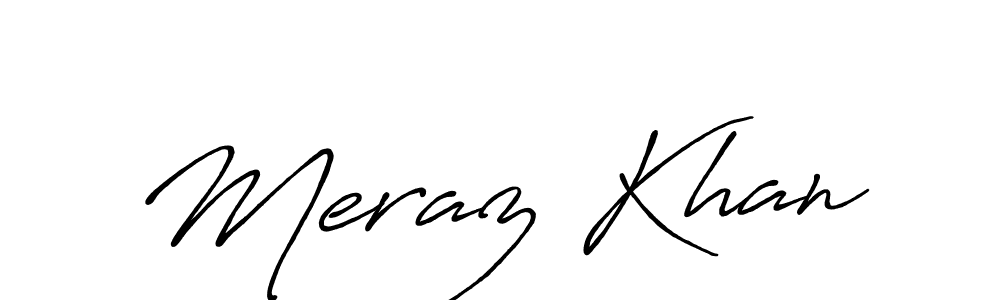 Make a beautiful signature design for name Meraz Khan. With this signature (Antro_Vectra_Bolder) style, you can create a handwritten signature for free. Meraz Khan signature style 7 images and pictures png