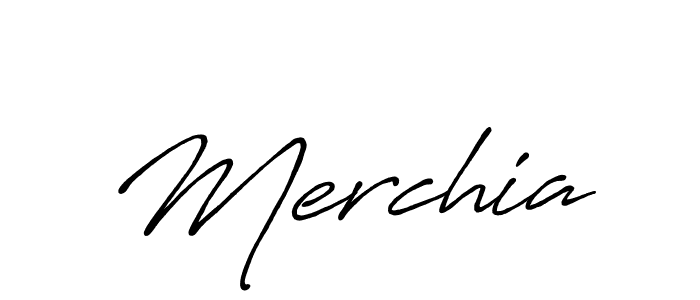 Use a signature maker to create a handwritten signature online. With this signature software, you can design (Antro_Vectra_Bolder) your own signature for name Merchia. Merchia signature style 7 images and pictures png