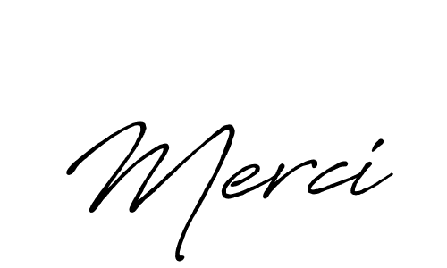 Create a beautiful signature design for name Merci. With this signature (Antro_Vectra_Bolder) fonts, you can make a handwritten signature for free. Merci signature style 7 images and pictures png