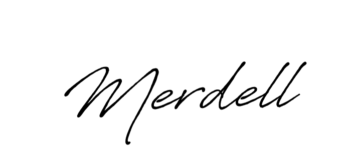 Merdell stylish signature style. Best Handwritten Sign (Antro_Vectra_Bolder) for my name. Handwritten Signature Collection Ideas for my name Merdell. Merdell signature style 7 images and pictures png