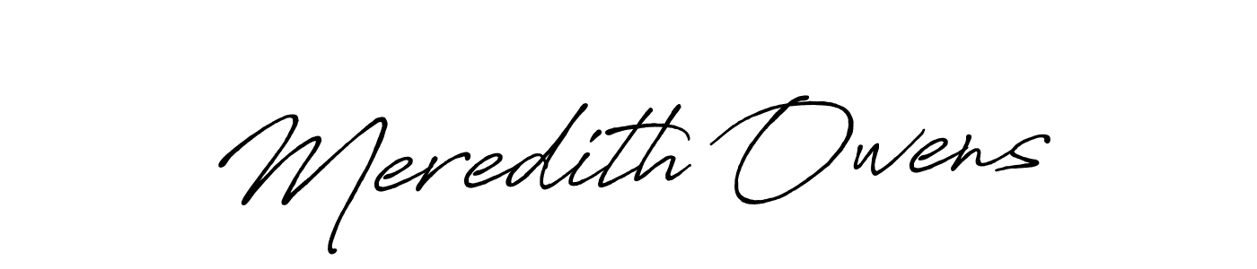 Create a beautiful signature design for name Meredith Owens. With this signature (Antro_Vectra_Bolder) fonts, you can make a handwritten signature for free. Meredith Owens signature style 7 images and pictures png