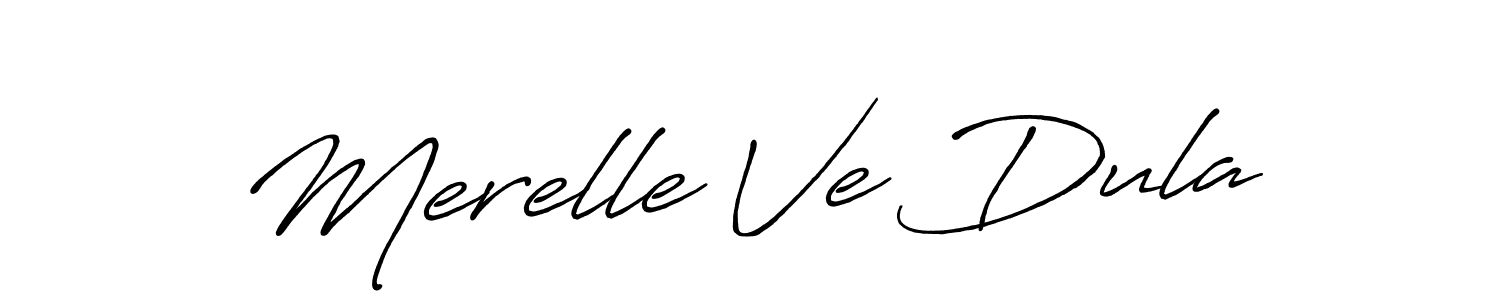 How to make Merelle Ve Dula signature? Antro_Vectra_Bolder is a professional autograph style. Create handwritten signature for Merelle Ve Dula name. Merelle Ve Dula signature style 7 images and pictures png