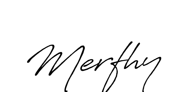 Make a beautiful signature design for name Merfhy. With this signature (Antro_Vectra_Bolder) style, you can create a handwritten signature for free. Merfhy signature style 7 images and pictures png