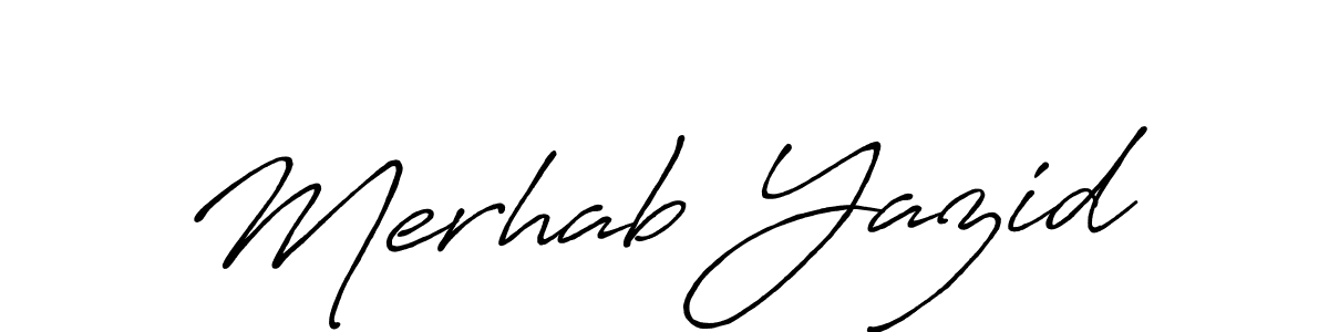 Similarly Antro_Vectra_Bolder is the best handwritten signature design. Signature creator online .You can use it as an online autograph creator for name Merhab Yazid. Merhab Yazid signature style 7 images and pictures png