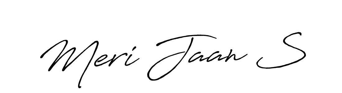 How to make Meri Jaan S signature? Antro_Vectra_Bolder is a professional autograph style. Create handwritten signature for Meri Jaan S name. Meri Jaan S signature style 7 images and pictures png