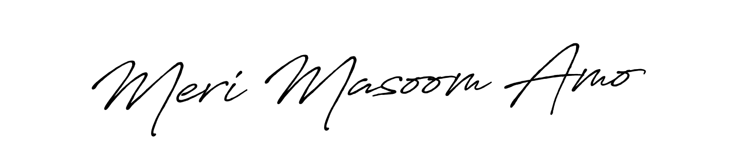 Design your own signature with our free online signature maker. With this signature software, you can create a handwritten (Antro_Vectra_Bolder) signature for name Meri Masoom Amo. Meri Masoom Amo signature style 7 images and pictures png