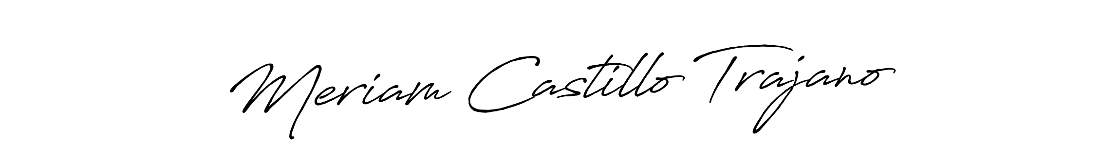 Make a beautiful signature design for name Meriam Castillo Trajano. Use this online signature maker to create a handwritten signature for free. Meriam Castillo Trajano signature style 7 images and pictures png