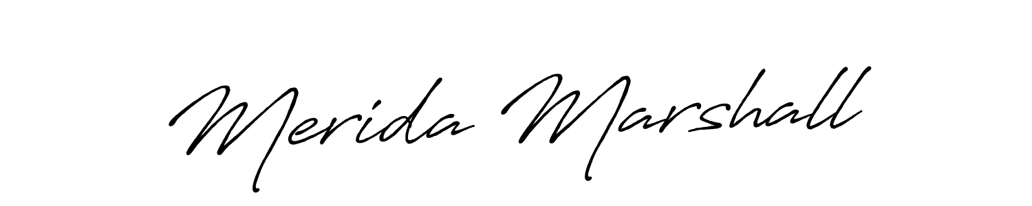 Design your own signature with our free online signature maker. With this signature software, you can create a handwritten (Antro_Vectra_Bolder) signature for name Merida Marshall. Merida Marshall signature style 7 images and pictures png