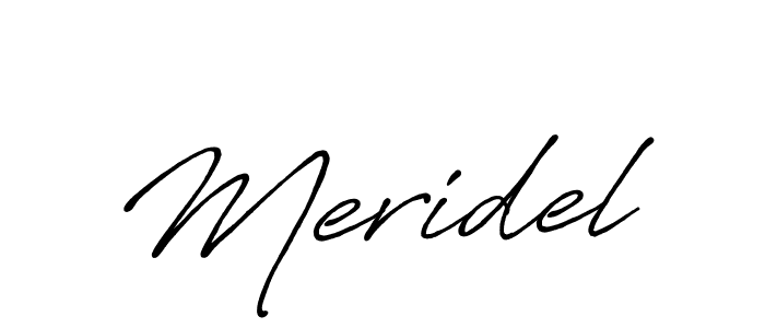 How to make Meridel signature? Antro_Vectra_Bolder is a professional autograph style. Create handwritten signature for Meridel name. Meridel signature style 7 images and pictures png