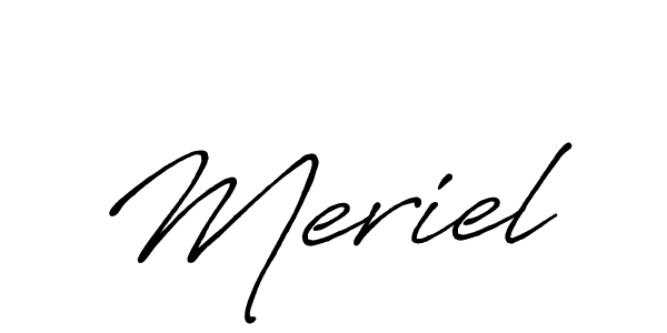 Once you've used our free online signature maker to create your best signature Antro_Vectra_Bolder style, it's time to enjoy all of the benefits that Meriel name signing documents. Meriel signature style 7 images and pictures png