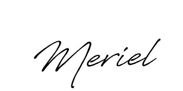 Once you've used our free online signature maker to create your best signature Antro_Vectra_Bolder style, it's time to enjoy all of the benefits that Meriel name signing documents. Meriel signature style 7 images and pictures png