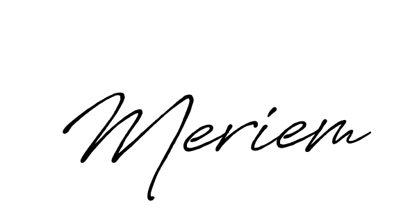 Meriem stylish signature style. Best Handwritten Sign (Antro_Vectra_Bolder) for my name. Handwritten Signature Collection Ideas for my name Meriem. Meriem signature style 7 images and pictures png