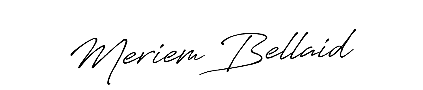 if you are searching for the best signature style for your name Meriem Bellaid. so please give up your signature search. here we have designed multiple signature styles  using Antro_Vectra_Bolder. Meriem Bellaid signature style 7 images and pictures png