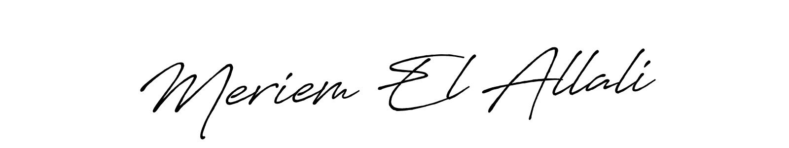 How to make Meriem El Allali signature? Antro_Vectra_Bolder is a professional autograph style. Create handwritten signature for Meriem El Allali name. Meriem El Allali signature style 7 images and pictures png