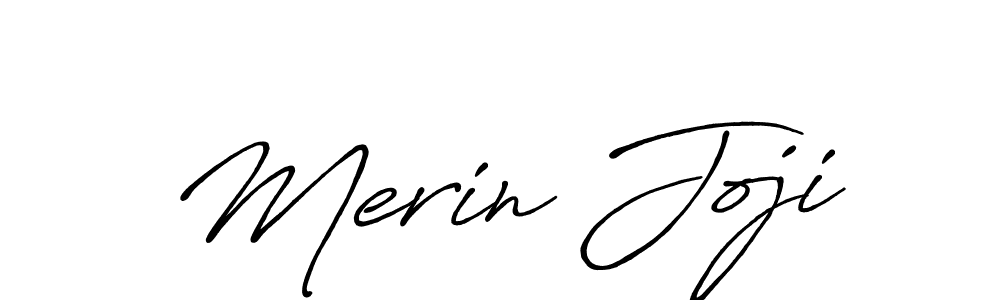 Make a beautiful signature design for name Merin Joji. With this signature (Antro_Vectra_Bolder) style, you can create a handwritten signature for free. Merin Joji signature style 7 images and pictures png