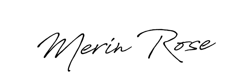 if you are searching for the best signature style for your name Merin Rose. so please give up your signature search. here we have designed multiple signature styles  using Antro_Vectra_Bolder. Merin Rose signature style 7 images and pictures png