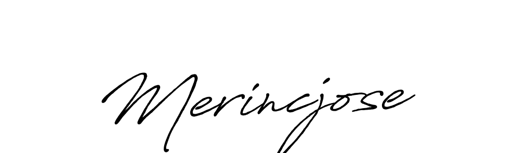 How to make Merincjose name signature. Use Antro_Vectra_Bolder style for creating short signs online. This is the latest handwritten sign. Merincjose signature style 7 images and pictures png