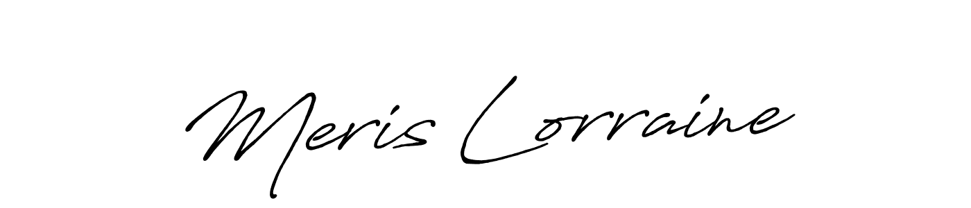Similarly Antro_Vectra_Bolder is the best handwritten signature design. Signature creator online .You can use it as an online autograph creator for name Meris Lorraine. Meris Lorraine signature style 7 images and pictures png