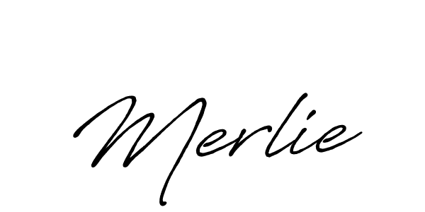 How to make Merlie signature? Antro_Vectra_Bolder is a professional autograph style. Create handwritten signature for Merlie name. Merlie signature style 7 images and pictures png