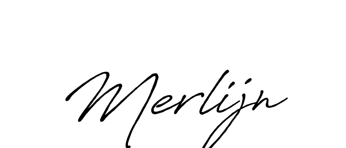 Create a beautiful signature design for name Merlijn. With this signature (Antro_Vectra_Bolder) fonts, you can make a handwritten signature for free. Merlijn signature style 7 images and pictures png