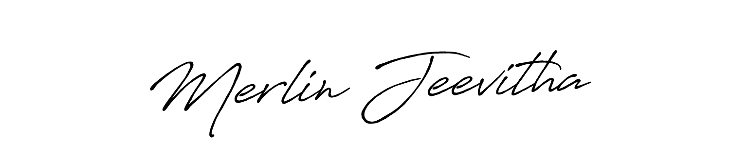 Make a beautiful signature design for name Merlin Jeevitha. Use this online signature maker to create a handwritten signature for free. Merlin Jeevitha signature style 7 images and pictures png