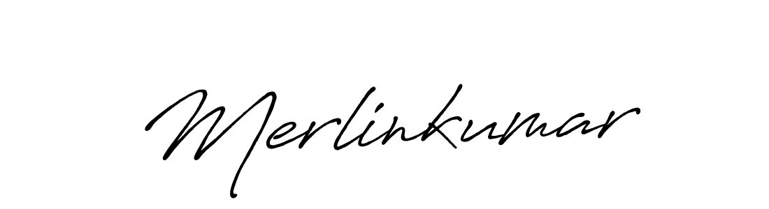 Merlinkumar stylish signature style. Best Handwritten Sign (Antro_Vectra_Bolder) for my name. Handwritten Signature Collection Ideas for my name Merlinkumar. Merlinkumar signature style 7 images and pictures png