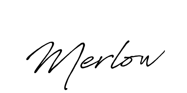 Create a beautiful signature design for name Merlow. With this signature (Antro_Vectra_Bolder) fonts, you can make a handwritten signature for free. Merlow signature style 7 images and pictures png