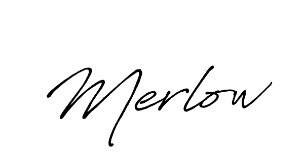 Create a beautiful signature design for name Merlow. With this signature (Antro_Vectra_Bolder) fonts, you can make a handwritten signature for free. Merlow signature style 7 images and pictures png