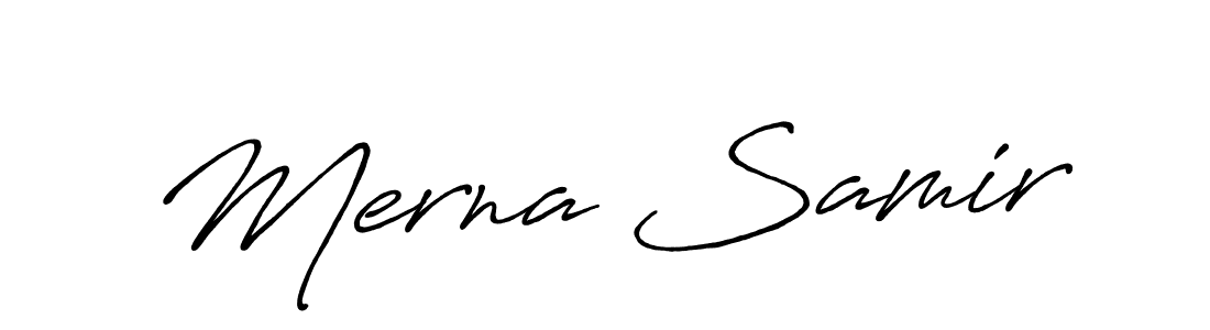 Make a beautiful signature design for name Merna Samir. Use this online signature maker to create a handwritten signature for free. Merna Samir signature style 7 images and pictures png
