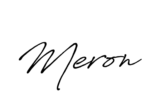 Meron stylish signature style. Best Handwritten Sign (Antro_Vectra_Bolder) for my name. Handwritten Signature Collection Ideas for my name Meron. Meron signature style 7 images and pictures png