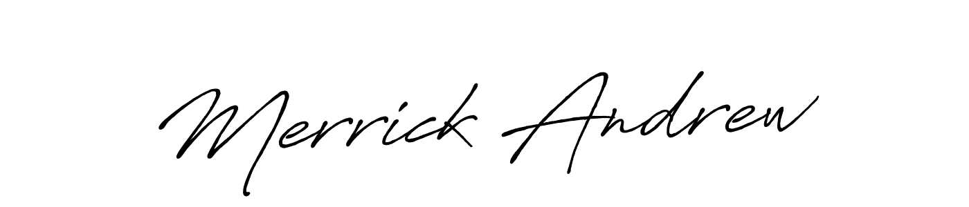 Antro_Vectra_Bolder is a professional signature style that is perfect for those who want to add a touch of class to their signature. It is also a great choice for those who want to make their signature more unique. Get Merrick Andrew name to fancy signature for free. Merrick Andrew signature style 7 images and pictures png