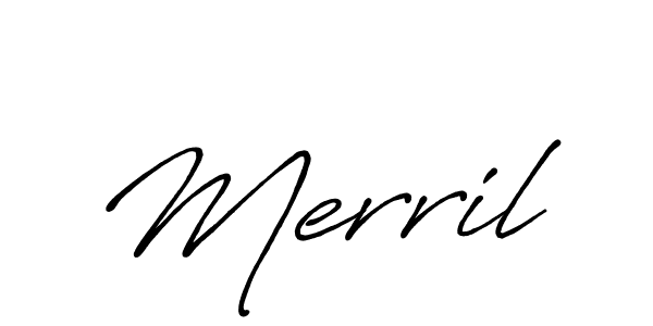 See photos of Merril official signature by Spectra . Check more albums & portfolios. Read reviews & check more about Antro_Vectra_Bolder font. Merril signature style 7 images and pictures png