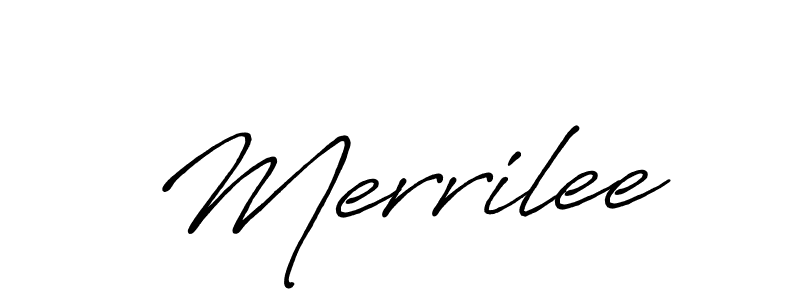 It looks lik you need a new signature style for name Merrilee. Design unique handwritten (Antro_Vectra_Bolder) signature with our free signature maker in just a few clicks. Merrilee signature style 7 images and pictures png