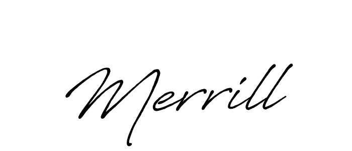 if you are searching for the best signature style for your name Merrill. so please give up your signature search. here we have designed multiple signature styles  using Antro_Vectra_Bolder. Merrill signature style 7 images and pictures png