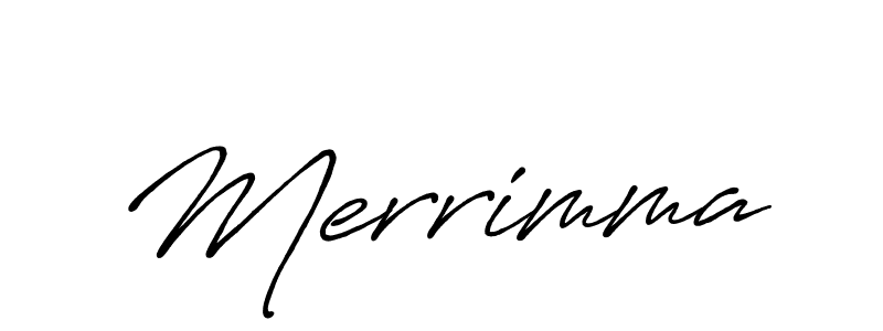 Use a signature maker to create a handwritten signature online. With this signature software, you can design (Antro_Vectra_Bolder) your own signature for name Merrimma. Merrimma signature style 7 images and pictures png