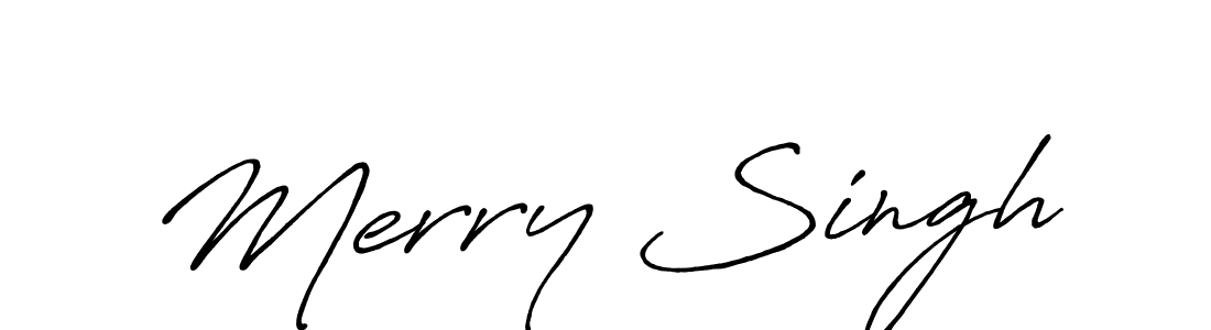 How to make Merry Singh signature? Antro_Vectra_Bolder is a professional autograph style. Create handwritten signature for Merry Singh name. Merry Singh signature style 7 images and pictures png