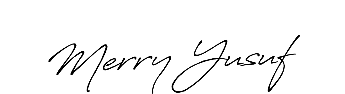 You should practise on your own different ways (Antro_Vectra_Bolder) to write your name (Merry Yusuf) in signature. don't let someone else do it for you. Merry Yusuf signature style 7 images and pictures png
