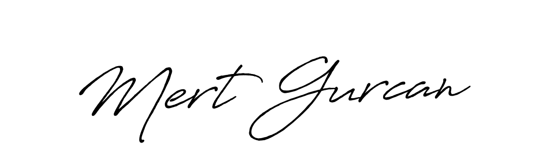 Mert Gurcan stylish signature style. Best Handwritten Sign (Antro_Vectra_Bolder) for my name. Handwritten Signature Collection Ideas for my name Mert Gurcan. Mert Gurcan signature style 7 images and pictures png