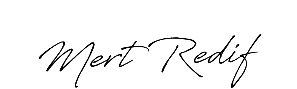 Create a beautiful signature design for name Mert Redif. With this signature (Antro_Vectra_Bolder) fonts, you can make a handwritten signature for free. Mert Redif signature style 7 images and pictures png