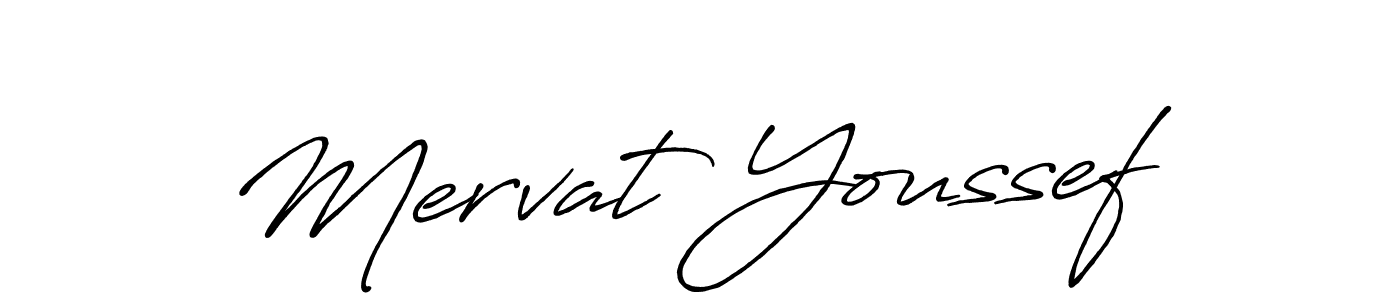 Design your own signature with our free online signature maker. With this signature software, you can create a handwritten (Antro_Vectra_Bolder) signature for name Mervat Youssef. Mervat Youssef signature style 7 images and pictures png