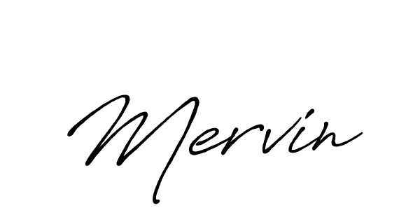 Create a beautiful signature design for name Mervin. With this signature (Antro_Vectra_Bolder) fonts, you can make a handwritten signature for free. Mervin signature style 7 images and pictures png