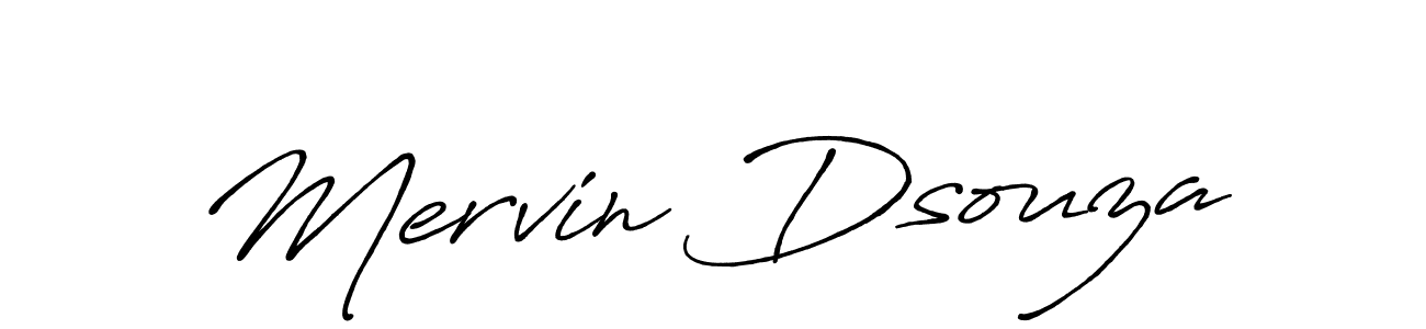 Mervin Dsouza stylish signature style. Best Handwritten Sign (Antro_Vectra_Bolder) for my name. Handwritten Signature Collection Ideas for my name Mervin Dsouza. Mervin Dsouza signature style 7 images and pictures png