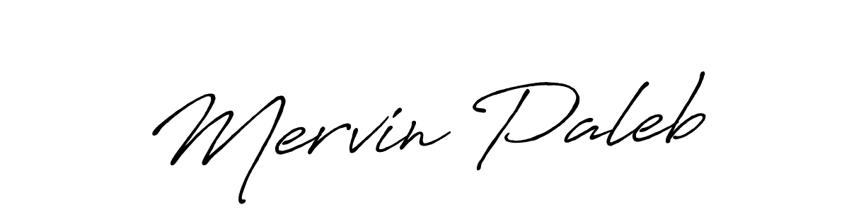 Create a beautiful signature design for name Mervin Paleb. With this signature (Antro_Vectra_Bolder) fonts, you can make a handwritten signature for free. Mervin Paleb signature style 7 images and pictures png