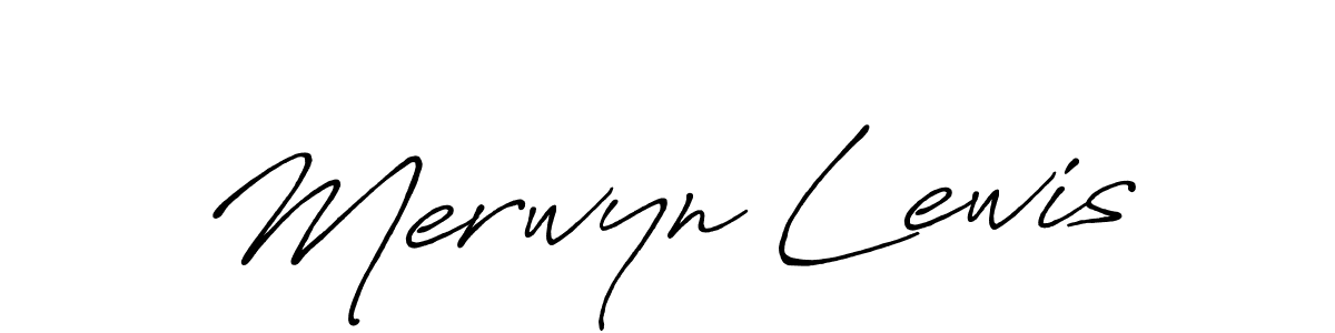 Create a beautiful signature design for name Merwyn Lewis. With this signature (Antro_Vectra_Bolder) fonts, you can make a handwritten signature for free. Merwyn Lewis signature style 7 images and pictures png