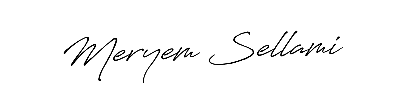 Make a beautiful signature design for name Meryem Sellami. Use this online signature maker to create a handwritten signature for free. Meryem Sellami signature style 7 images and pictures png