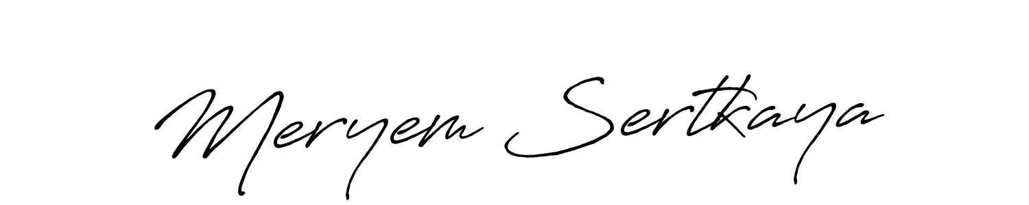 Antro_Vectra_Bolder is a professional signature style that is perfect for those who want to add a touch of class to their signature. It is also a great choice for those who want to make their signature more unique. Get Meryem Sertkaya name to fancy signature for free. Meryem Sertkaya signature style 7 images and pictures png