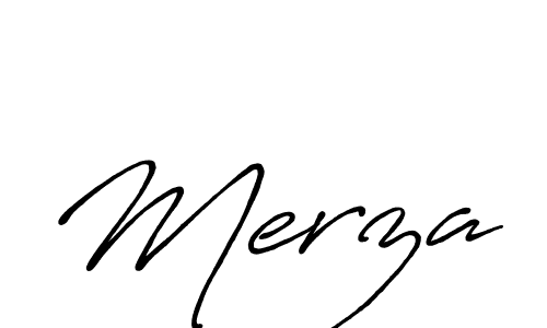 Make a beautiful signature design for name Merza. With this signature (Antro_Vectra_Bolder) style, you can create a handwritten signature for free. Merza signature style 7 images and pictures png