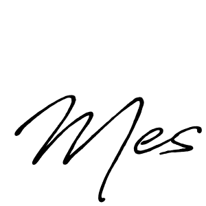 How to make Mes signature? Antro_Vectra_Bolder is a professional autograph style. Create handwritten signature for Mes name. Mes signature style 7 images and pictures png