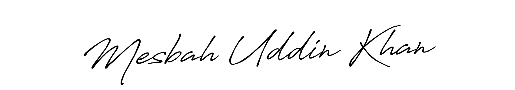 How to make Mesbah Uddin Khan name signature. Use Antro_Vectra_Bolder style for creating short signs online. This is the latest handwritten sign. Mesbah Uddin Khan signature style 7 images and pictures png